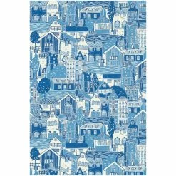 Scion Blue Stockholm Wallpaper