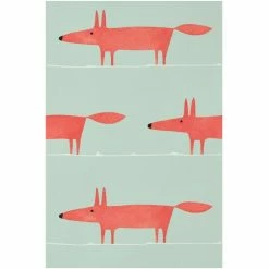 Scion Green Mr Fox Wallpaper