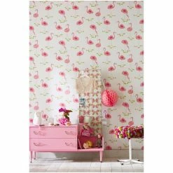 Scion Pink Felicity Flamingo Wallpaper Children's Wallpaper