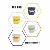 Scion Set Of 4 Blue Mr Fox Espresso Cups