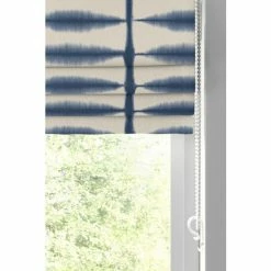 Scion Blue Shibori Made To Measure Roman Blind -Scion sales unnamed file 473