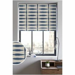Scion Blue Shibori Made To Measure Roman Blind -Scion sales unnamed file 476