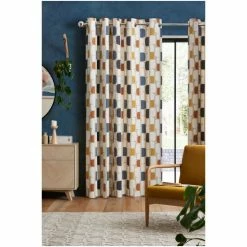 Scion Living At Next Multi Blue/Yellow/White Kivi Eyelet Curtains -Scion sales unnamed file 598