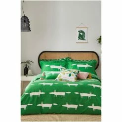 Scion Green Mr Fox Duvet Cover And Pillowcase Set -Scion sales unnamed file 801