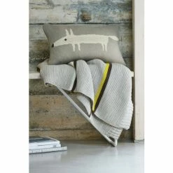 Scion Silver Mr Fox Stripe Throw